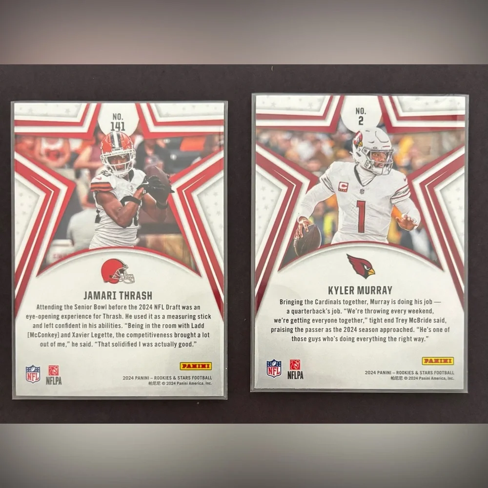 2024 Panini Rookie & Stars Football Card Lot – 8 Cards –‎ Mint